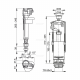 Сливной механизм для бачка унитаза со STOP - кнопкой и впускным клапаном с металлической резьбой 1/2'' Alcaplast