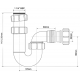 Сифон трубный P-образный без выпуска 1 1/4'' x 32 мм McALPINE MRW6