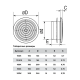 Диффузор приточно-вытяжной 12,5DK ERA с антимоскитной сеткой, со стопорным кольцом и фланцем D120 мм