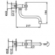 Смеситель для кухни моно настенный Frap F4808