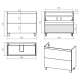 Тумба с раковиной напольная с 2-мя ящиками Атлантик 100 Misty