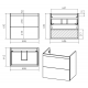 Тумба с раковиной подвесная с 2-мя ящиками Атлантик 70 Misty