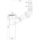 Вставка в сифон с адаптером под углом для слива бытовой техники 1 1/2'' x 40 мм,  высота 146 мм McALPINE TEE3