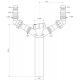 Вставка в сифон  с 2-мя адаптерами под углом для слива бытовой техники  1 1/2'' x 40 мм,  высота 246 мм McALPINE TEE4