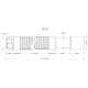 Гофра для сифона с накидной гайкой 1 1/4'' x 40/50 мм L 255 - 300 мм McALPINE MRMF103S
