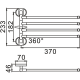 Держатель полотенец поворотный четверной  Frap F1914