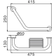 Поручень для ванны со съёмной мыльницей Frap F1719