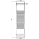 Соединитель канализационный (гибкий) с двумя уплотнителями ф50 - L 250 ORIO