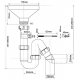 Сифон трубный P-S образный с разрывом струи, креплением к стене и приёмной воронкой McALPINE HC8-FUN