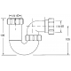 Сифон универсальный трубный P- образный без выпуска и нерегулируемой высотой 40 мм х 40 мм McALPINE 5255