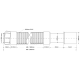 Гофра для сифона с накидной гайкой 1 1/2'' x 40/50 мм L 750 - 2000 мм McALPINE MRMF2-20