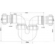 Сифон универсальный трубный P- образный без выпуска и нерегулируемой высотой 1 1/2'' x 1 1/2'' McALPINE MRT32-40