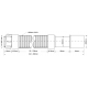 Гофра для сифона с накидной гайкой 1 1/2'' x 40/50 мм L 243 - 330 мм McALPINE MRMF2-03