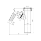 Вставка в сифон с адаптером под углом для слива бытовой техники 1 1/2'' x 40 мм, высота 165 мм АниПласт M140