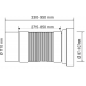 Гофра для унитаза раздвижная L 330 - 850 мм с гладким выходом Ду 97 - 107 мм McALPINE MRWC-F33P-RU